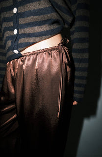 Lucille Satin Drawstring Pants