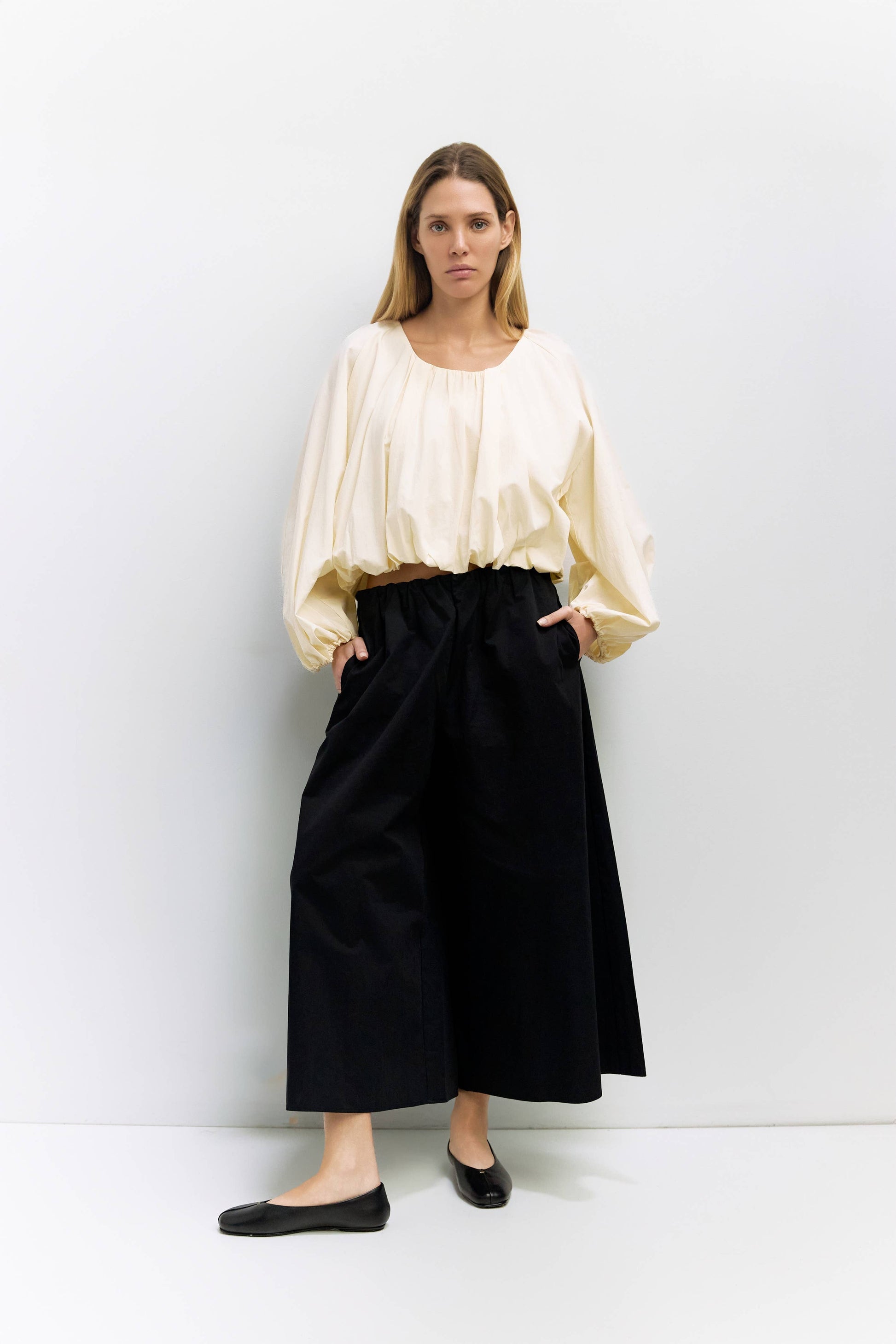 The Jenna Long Sleeve Bubble Blouse