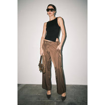 Anja Fold-Over Paperbag Waist Pant