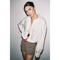 Carlotta Cropped Button-Down Shirt