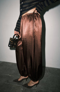 Lucille Satin Drawstring Pants