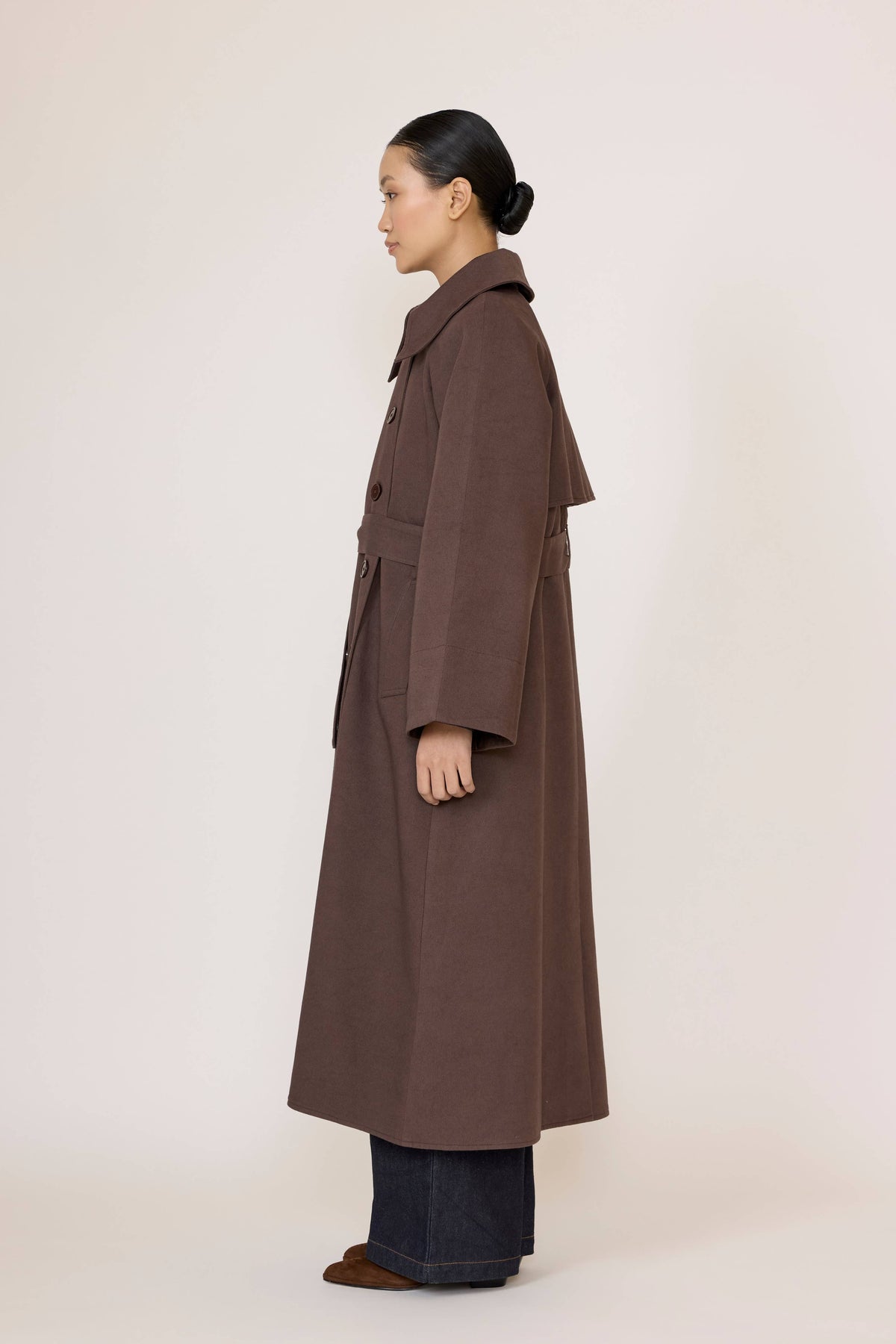 Marin Trench in Chocolate Brown