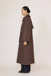 Marin Trench in Chocolate Brown