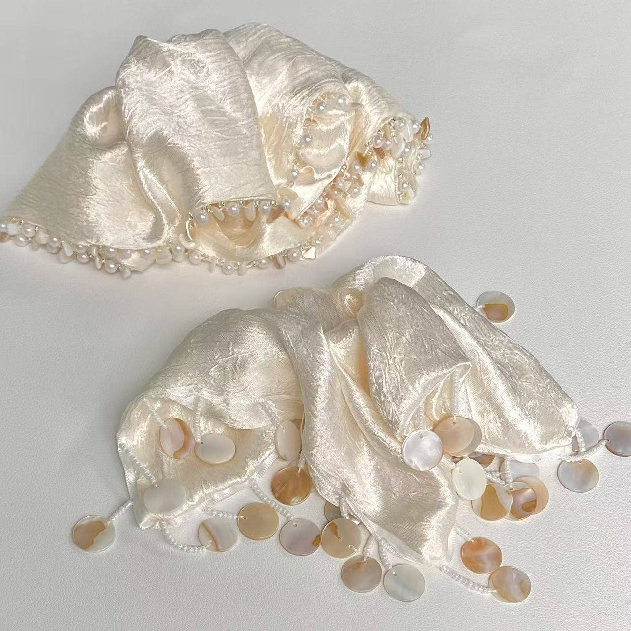 Pearlescent Shell Hair Tie