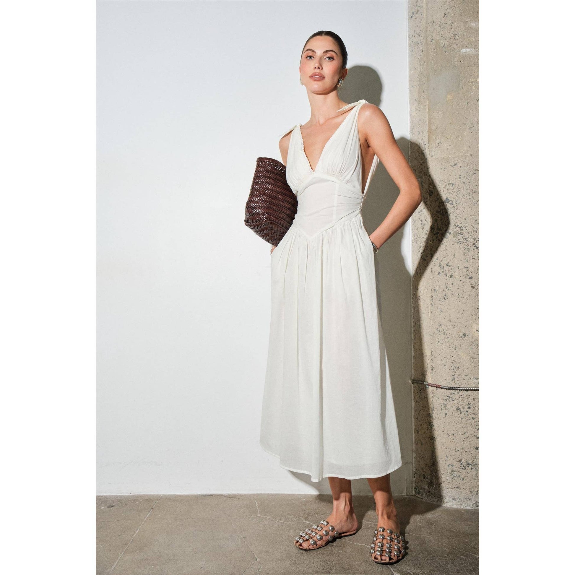 Biarritz Cotton Poplin Maxi Dress
