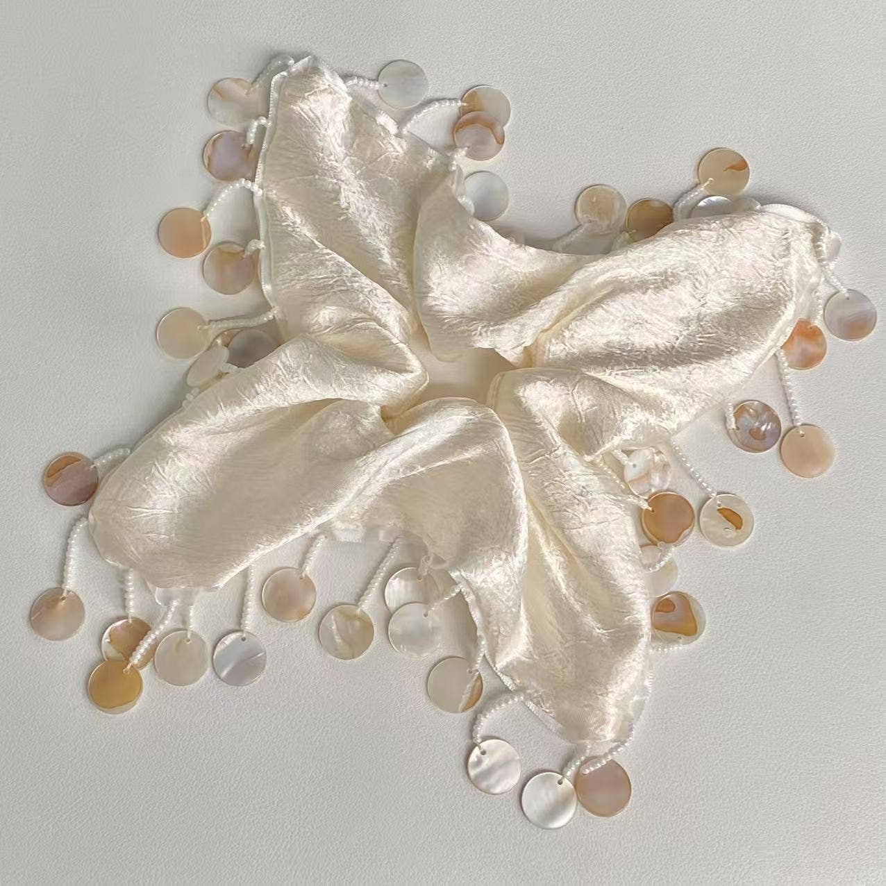 Pearlescent Shell Hair Tie