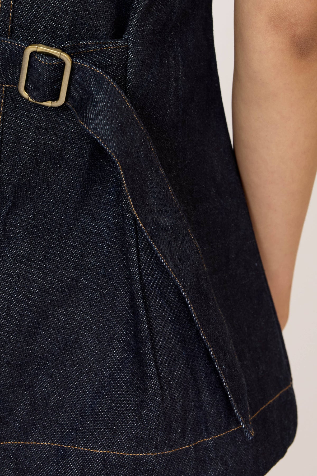 Longline Vest in Dark Indigo