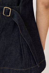 Longline Vest in Dark Indigo