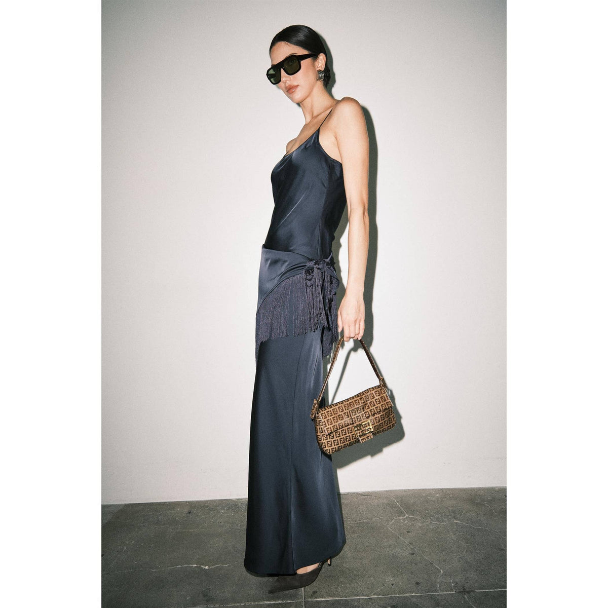 Jean Sash Slip Maxi Dress