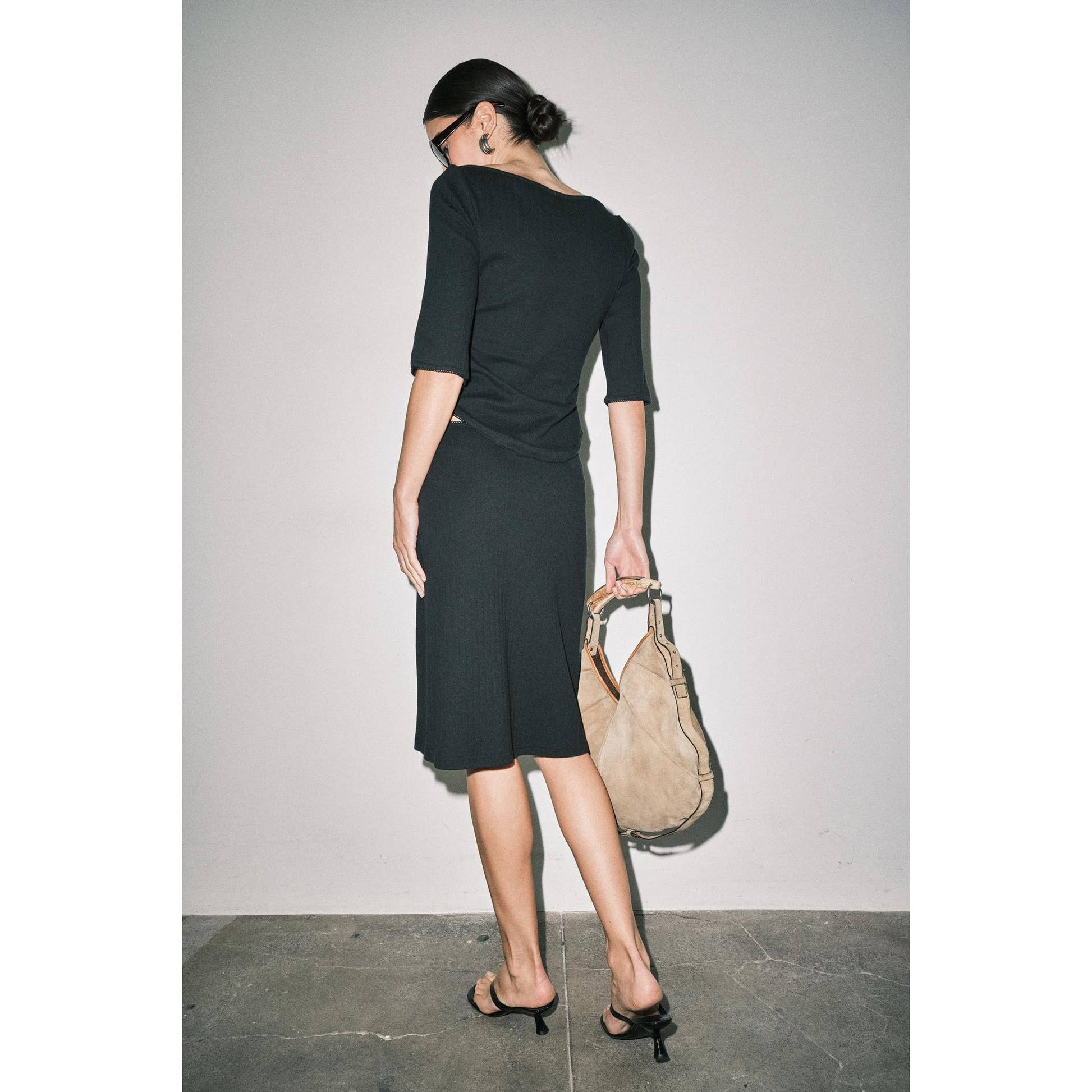Sophie Pointelle Boat Neck Top