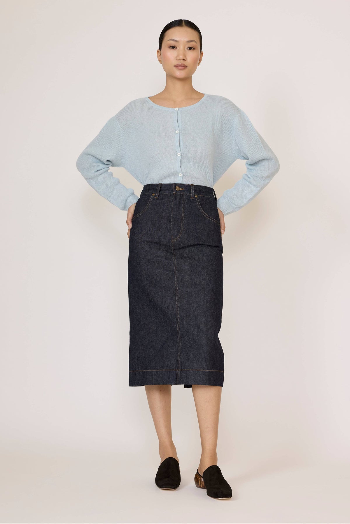 Classic Tissue Cardigan in Nantucket Blue