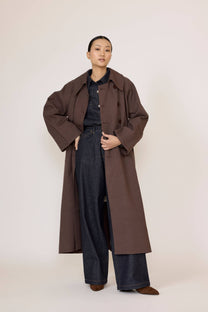 Marin Trench in Chocolate Brown