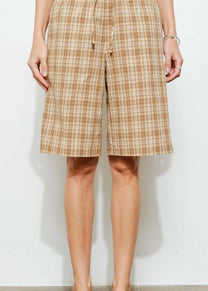Silvie Cotton Plaid Bermuda Shorts