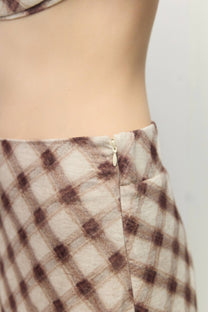 The Ramona Skirt | Bias Plaid Midi Skirt