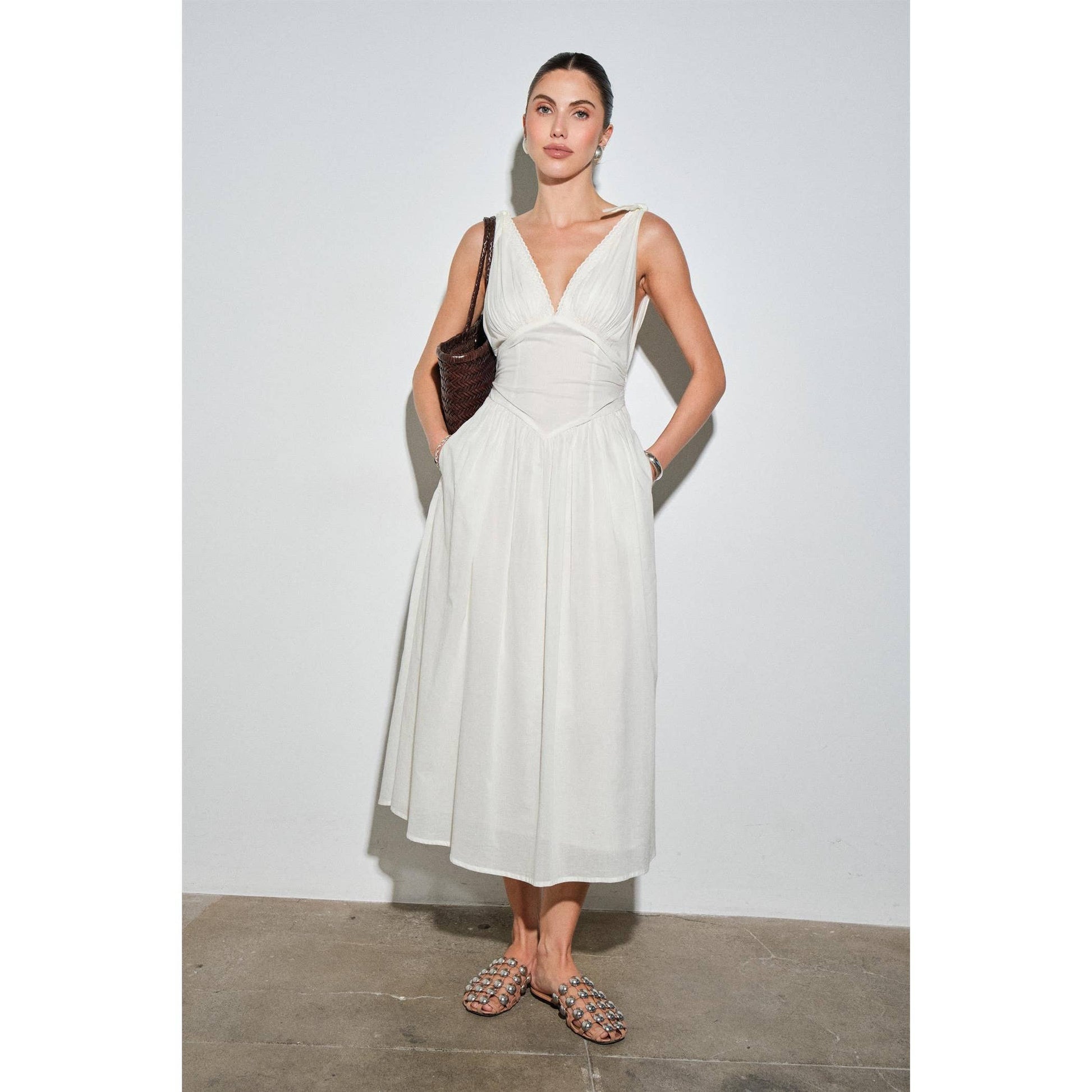 Biarritz Cotton Poplin Maxi Dress