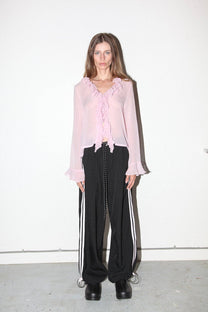 Coil Silk Top in Blush
