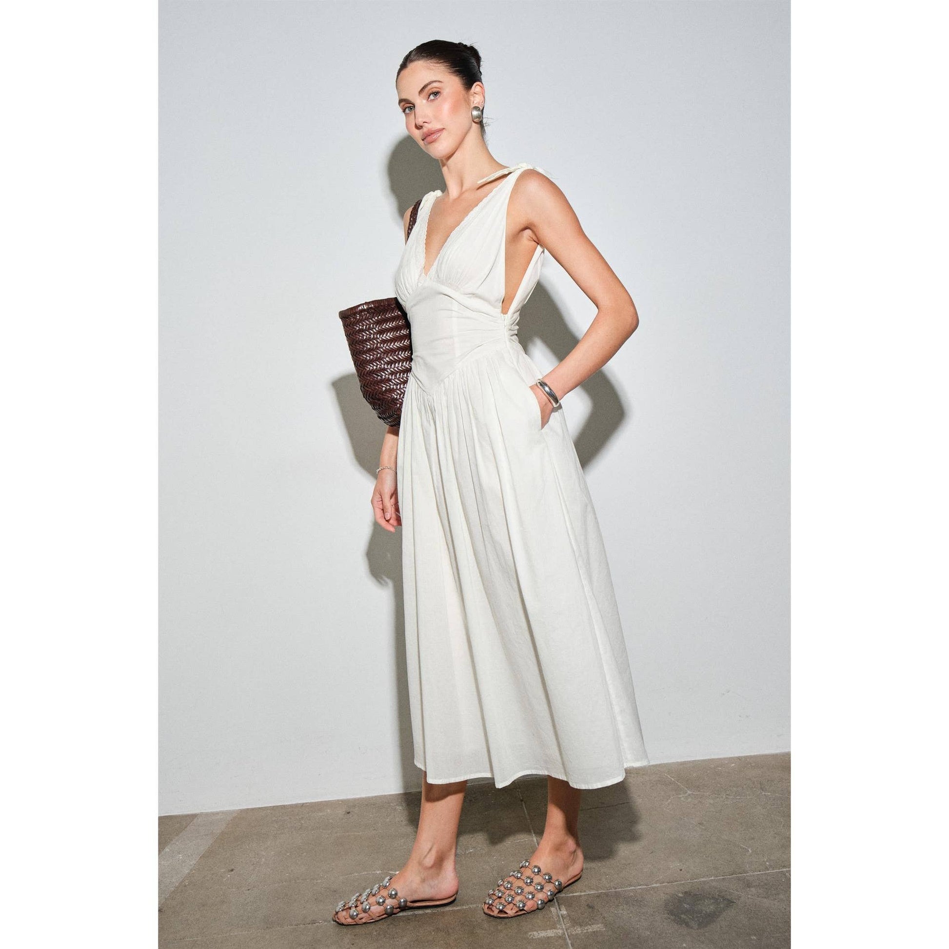 Biarritz Cotton Poplin Maxi Dress