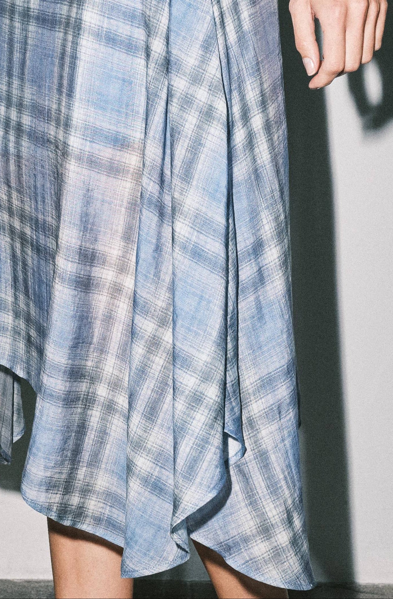 Emily Plaid Linen Midi Skirt