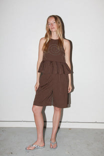 Rivet Trouser Short in Mud