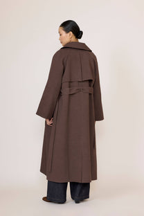 Marin Trench in Chocolate Brown