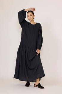 Pleated Drop Waist Dress