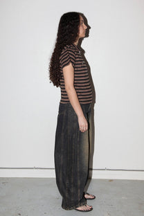 Rivet Polo in Striped Mud