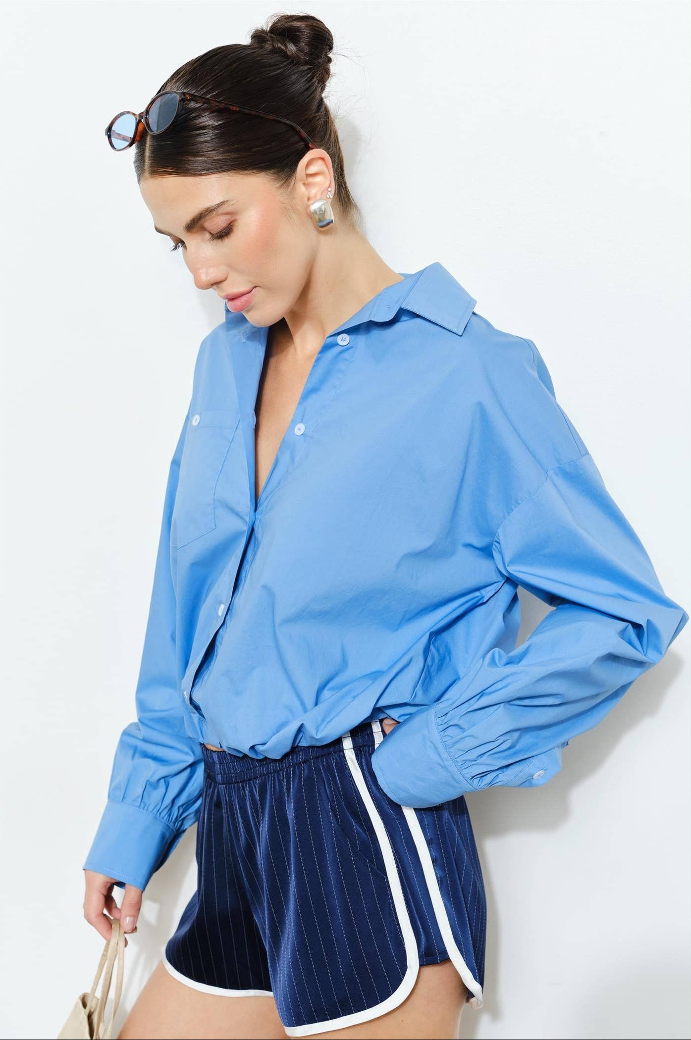Delphine Cotton Poplin Button-Down