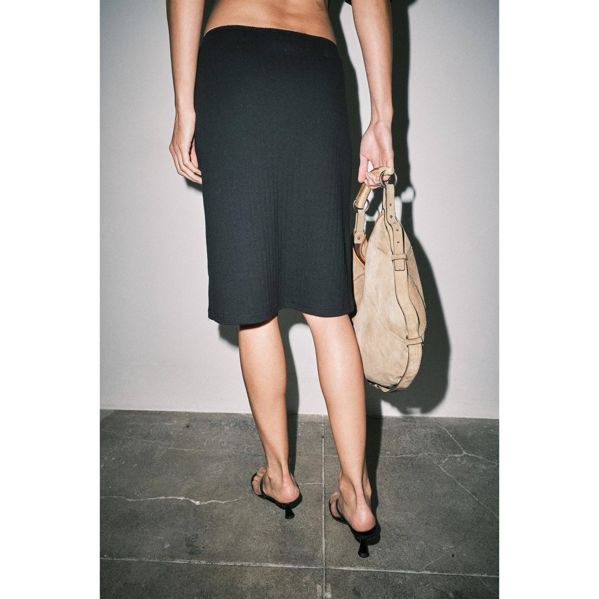 Sophie Pointelle Knit Midi Skirt
