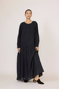 Pleated Drop Waist Dress