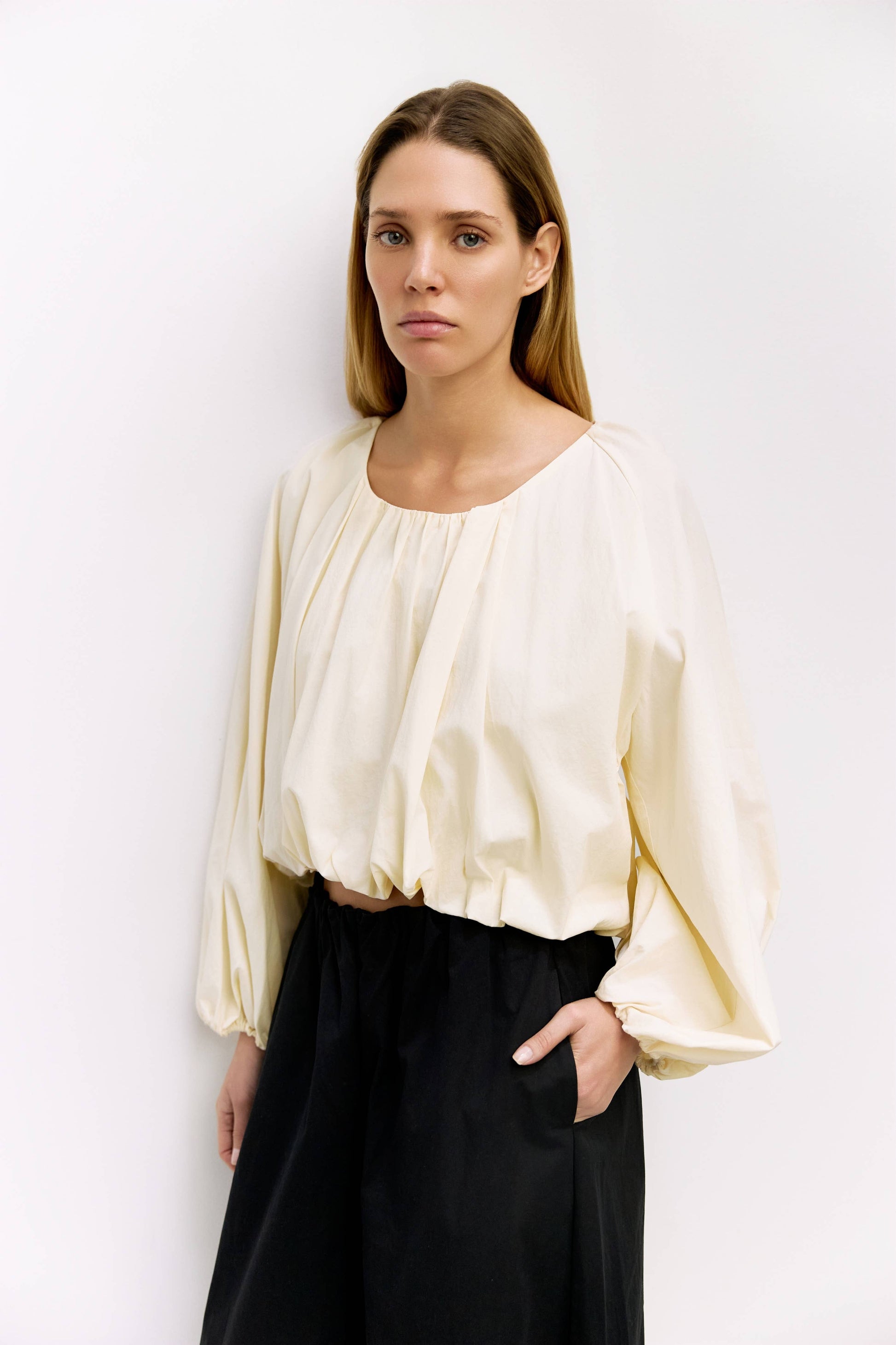 The Jenna Long Sleeve Bubble Blouse