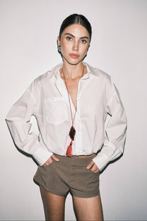 Carlotta Cropped Button-Down Shirt