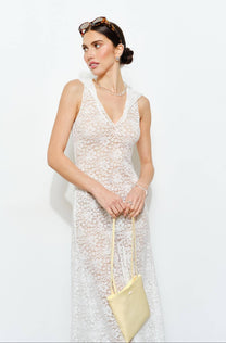 Veda Sheer Lace Maxi Dress