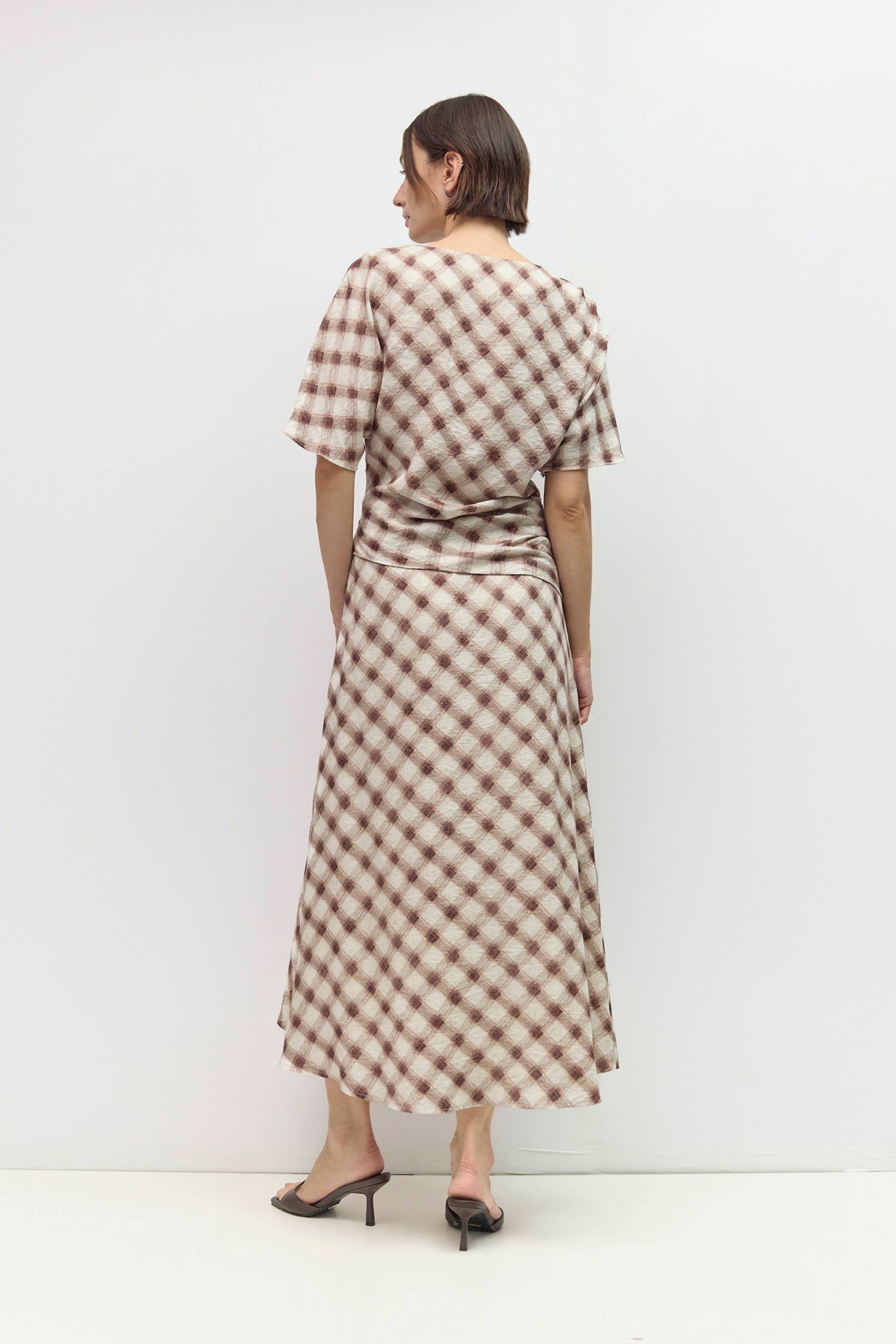 The Ramona Skirt | Bias Plaid Midi Skirt