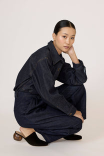 Boyfriend Pant in Dark Indigo