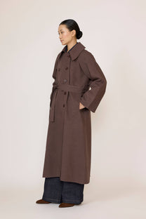 Marin Trench in Chocolate Brown