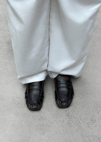 Aven Vintage Effect Leather Loafers