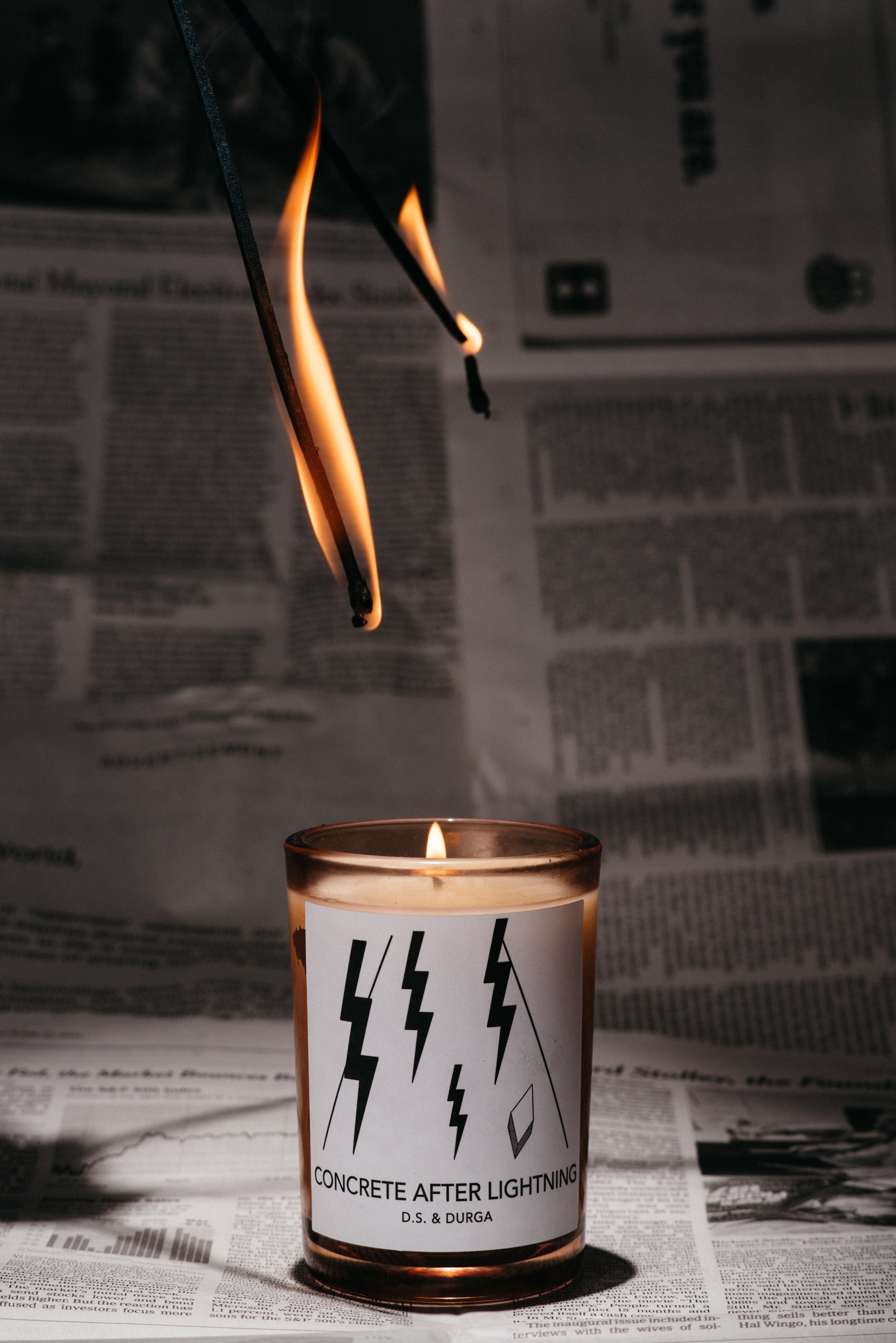 Concrete After Lightning candle by DS &amp; Durga