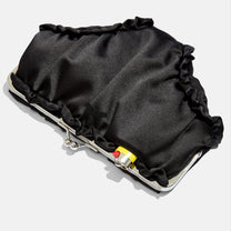 Undies Clutch in black satin