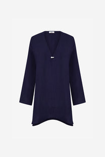 V Kaftan Mini in Navy
