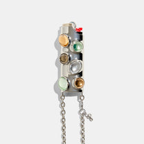 Gemstoned lighter case with chain