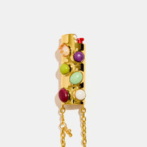 Gemstoned lighter case with chain