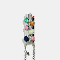Gemstoned lighter case with chain