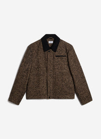 Herringbone Boxy Cropped Jacket