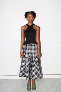 Plaid Peak Skirt black