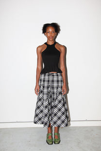 Plaid Peak Skirt black