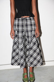 Plaid Peak Skirt black