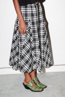 Plaid Peak Skirt black