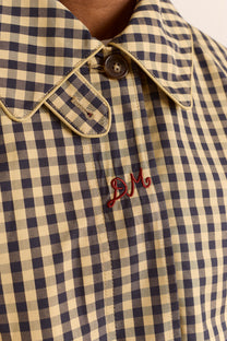 Myrtle Trench Coat Navy Gingham