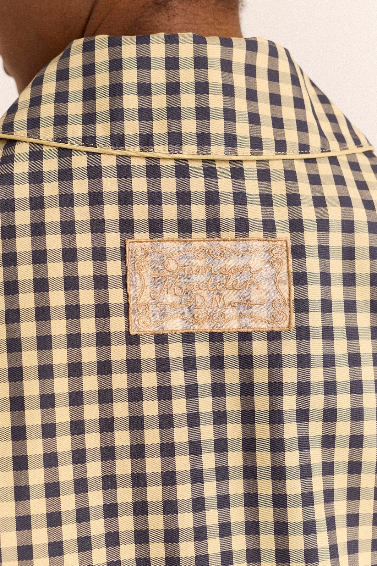 Myrtle Trench Coat Navy Gingham