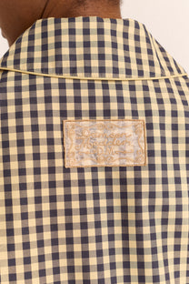 Myrtle Trench Coat Navy Gingham